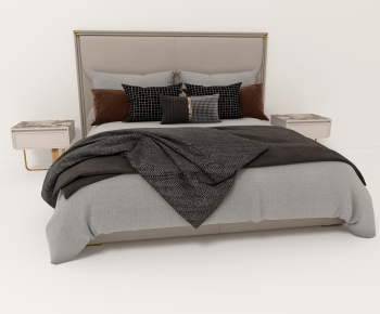 Modern Double Bed-ID:146336087