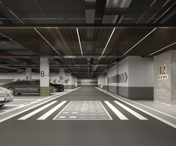 Modern Underground Parking Lot-ID:238184936