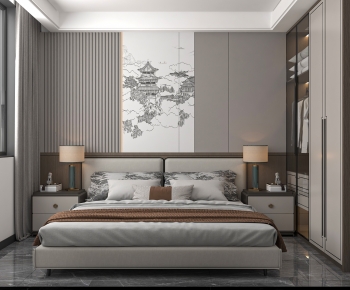 New Chinese Style Bedroom-ID:563850413