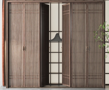 New Chinese Style Double Door-ID:958091976
