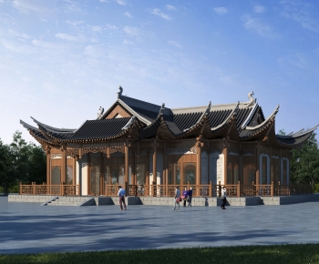 Chinese Style Ancient Architectural Buildings-ID:628245122