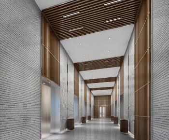 Modern Corridor Elevator Hall-ID:937375078