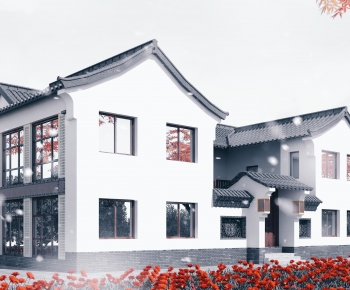 中式新中式建筑外观-ID:305890084