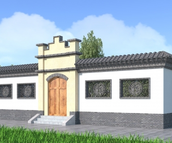 中式新中式建筑外观-ID:509869105