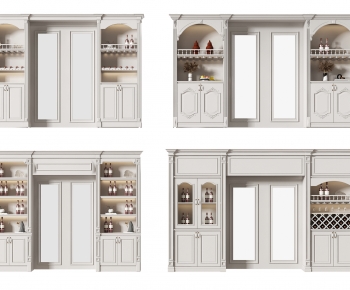 Simple European Style Wine Cabinet-ID:752552991