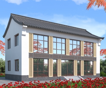 Chinese Style New Chinese Style Building Appearance-ID:355230096