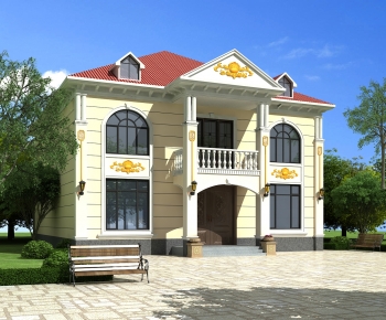Simple European Style Villa Appearance-ID:638582947