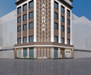 New Chinese Style Facade Element-ID:733935128