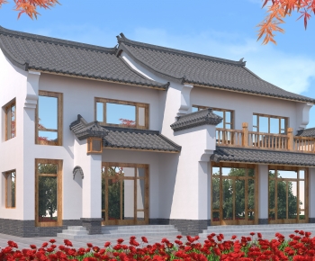 Chinese Style New Chinese Style Building Appearance-ID:316359044