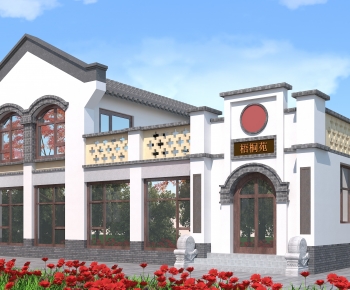 Chinese Style New Chinese Style Building Appearance-ID:386308914