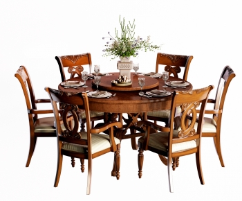 American Style Dining Table And Chairs-ID:939162978