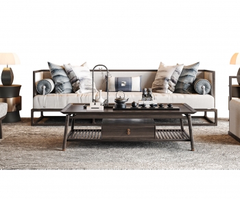New Chinese Style Sofa Combination-ID:989160066