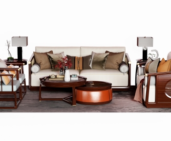 New Chinese Style Sofa Combination-ID:706054937