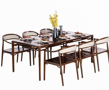 New Chinese Style Dining Table And Chairs-ID:256174097