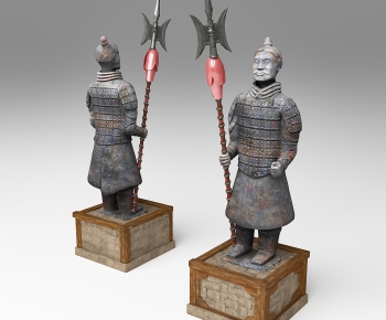 中式兵马俑雕塑-ID:621299987