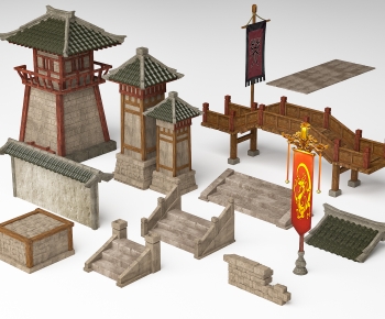 New Chinese Style Building Component-ID:244769106