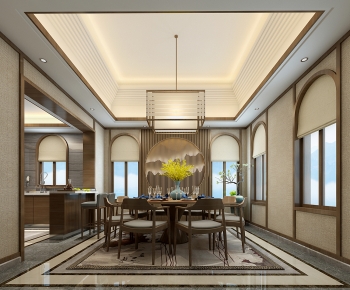 New Chinese Style Dining Room-ID:944870951