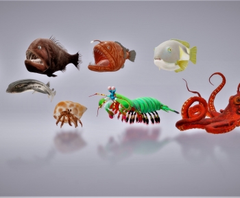 现代章鱼，海洋生物-ID:948165898