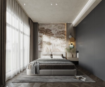 Modern Wabi-sabi Style Bedroom-ID:583518984
