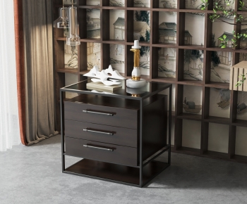 New Chinese Style Bedside Cupboard-ID:194765091