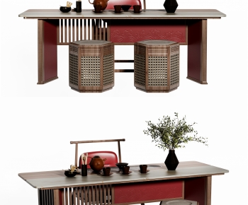 New Chinese Style Tea Tables And Chairs-ID:539887915