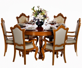 American Style Dining Table And Chairs-ID:703351971