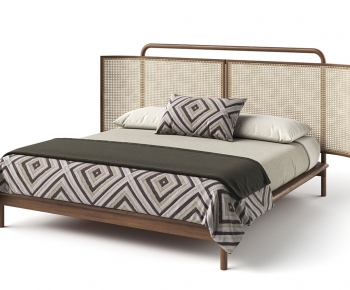 New Chinese Style Double Bed-ID:952707058