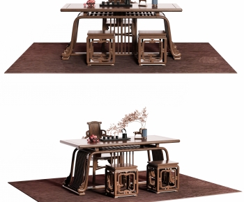 Chinese Style Tea Tables And Chairs-ID:595217947