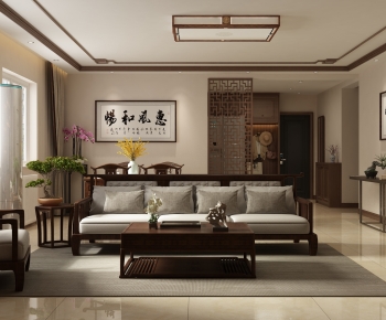 Chinese Style A Living Room-ID:837722067