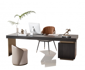 Modern Computer Desk And Chair-ID:335652116