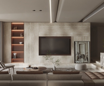 Wabi-sabi Style A Living Room-ID:734667066