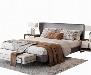 Modern Double Bed-ID:188591965