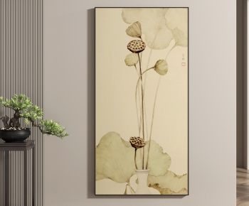 新中式植物装饰画挂画-ID:414592981