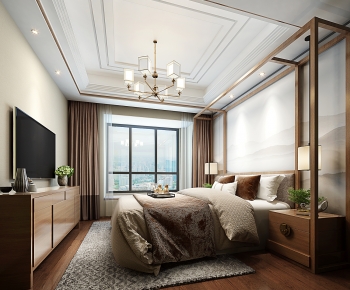 New Chinese Style Bedroom-ID:251647003