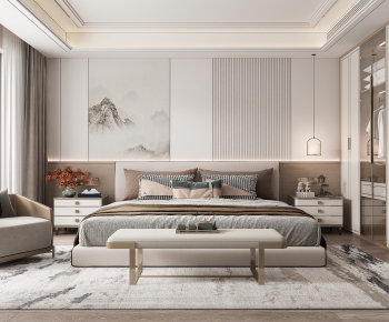 New Chinese Style Bedroom-ID:653831963