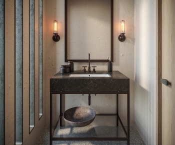 Wabi-sabi Style Bathroom Cabinet-ID:529900077