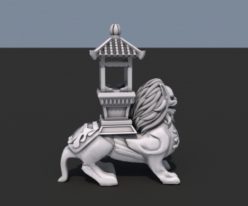 新中式狮子雕塑-ID:844048021