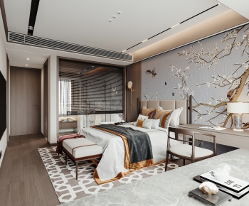 New Chinese Style Bedroom-ID:537144904