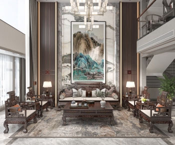 Chinese Style A Living Room-ID:659250021