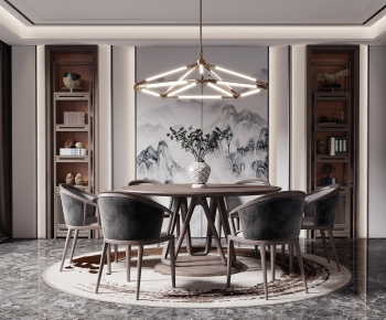 New Chinese Style Dining Room-ID:597923044