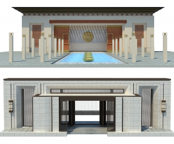 New Chinese Style Building Component-ID:806999272