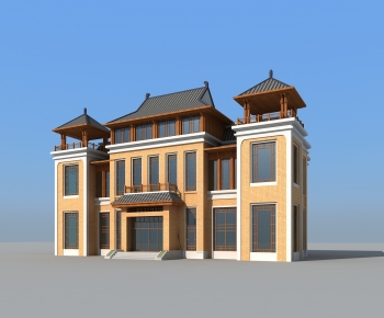 新中式建筑外观-ID:188107012