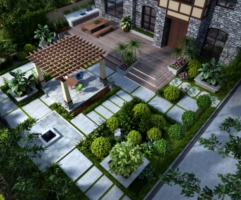 Modern Courtyard/landscape-ID:971204041