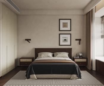 Wabi-sabi Style Bedroom-ID:723129991
