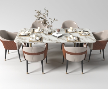 Modern Dining Table And Chairs-ID:437923912