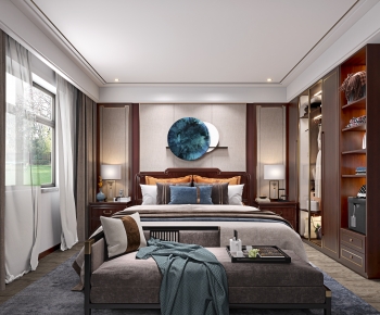 New Chinese Style Bedroom-ID:382530933