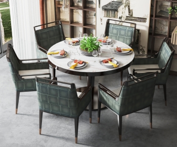 New Chinese Style Dining Table And Chairs-ID:700237999