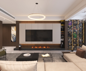 Modern A Living Room-ID:590492964