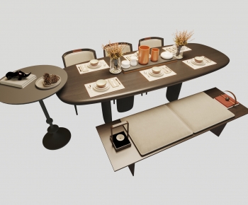 New Chinese Style Dining Table And Chairs-ID:827066909