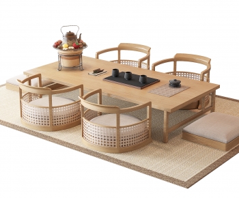 Japanese Style Tea Tables And Chairs-ID:476899115